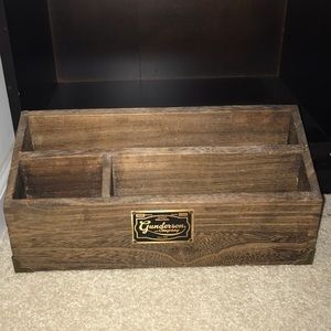 Wooden organization compartment container